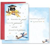 SuperShunhu Inspirational Graduation Card, Classic Congratulations Card for Graduates, High School College University Graduation Gift, Proud of You Graduation Card