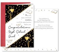 SuperShunhu Inspirational High School Graduation Card, Congratulations Card for High School Grad, Proud Graduation Card from Parents, Family or Teachers