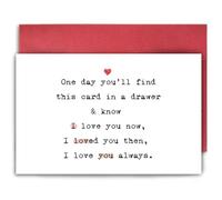 SuperShunhu Romantic Birthday Card for Girlfriend Boyfriend, Sweet Anniversary Card for Her, I Love You Always Gift for Him, Valentines Day Card, One Day You’ll Find This Card...