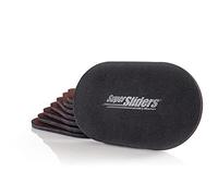 SuperSliders 4727595N Reusable XL Heavy Furniture Movers for Hardwood Floors- Felt Floor Protectors, 9-1/2" x 5-3/4" Brown (8 Pack)