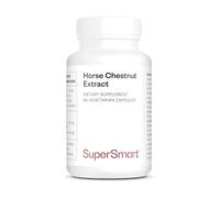 Supersmart - Horse Chestnut Extract 250 mg - Extract Standardized to 20% Aescin - Support Healthy Venous Circulation - Legs Pain Relief | Non-GMO & Gluten Free & Gluten Free - 60 Vegetarian Capsules