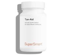 Supersmart - Tan-Aid 325 mg - Natural Tan Accelerator Supplement - with Melanin & Keratin - Skin Pigmentation Increase | Gluten Free - 60 Vegetarian Capsules