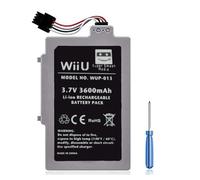 SuperSmashMedia® - 3600 mAh Replacement Battery Compatible With Nintendo Wii U GamePad Controller AC1748 AC1612 Internal Console Battery Pack Kit