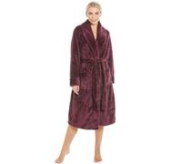 Supersoft Honeycomb Textured Shawl Collar Bathrobe Camille Burgundy 18-20
