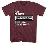 Supersonic Oasis T-Shirt Mens Toutes Les Tailles Couleurs Maroon M