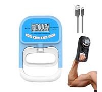 Superspeed Muscle Strength Tester,Grip Test Machine,Digital Training Equipment Measurer Monitor Set,Rechargeable Electronic Exerciser Gauge 396 Lbs 180 Kgs for Sport Home School,Hand Traine (Blue)