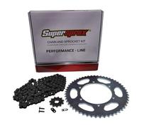 Supersprox Performance Chain Set, 420 Chain, 132 Links, 11/53 Teeth, Compatible with Aprilia SX 50, RX50, Derbi Senda