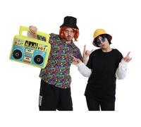 Superstar DJ Duo Costume Set I Love Fancy Dress Yellow Small
