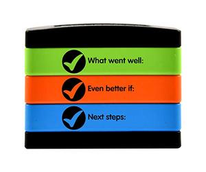 SuperStickers 3 in 1 Stamp Stack for Marking - 'What Went Well/Even Better If/Next Steps',34 x 12 millimeters