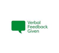 SuperStickers Assessment Stamper for teachers: Verbal Feedback Given - Green Ink