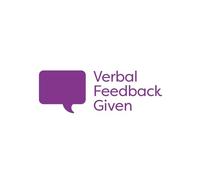 SuperStickers Assessment Stamper for teachers: Verbal Feedback Given - Purple Ink