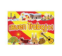 SuperStickers Buen Trabajo Spanish Reward Postcards, yellow|grey|brown|red|oak,148 x 105mm