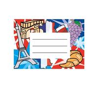 SuperStickers French Self Adhesive Exercise Book Labels. Pack of 32.