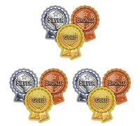 SuperStickers Gold, Silver and Bronze Rosette Stickers (120 Stickers) (Pack of 3)