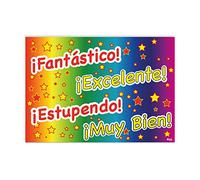 SuperStickers Postcard: Praise Words,green|white,148 x 105mm
