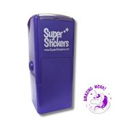 Superstickers Teacher Stamp - Amazing Work Unicorn Design - Violet Ink - Self Inking Education Stamper for Marking - 23 x 23mm