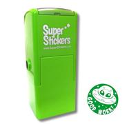 Superstickers Teacher Stamp - Good Work Alien Design - Green Ink - Self Inking Education Stamper for Marking - 23 x 23mm