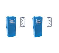 SuperStickers Traffic Light Pre-Inked Stamper,DST035, Blue (Pack of 2)