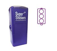 SuperStickers Traffic Light Pre-Inked Stamper - Purple, 28mm