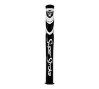 SuperStroke NFL Golf Putter Grip, Oakland Raiders (Mid Slim™ 2.0) | Cross-Traction Surface Texture and Oversized Profile | Even Grip Pressure for a More Consistent Stroke | Non-Slip Grip,Black/Silver