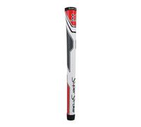 SuperStroke Traxion Tour Golf Club Grip White/Red/Gray (Standard) | Advanced Surface Texture That Improves Feedback and Tack | Extreme Grip Provides