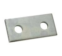 Superstrut AB206EG Two Hole Splice Plate, Length 3-1/2 Inch, Width 1-5/8 Inch, Hole Diameter 9/16 Inch, Electro-Galvanized Steel, 50 Pack
