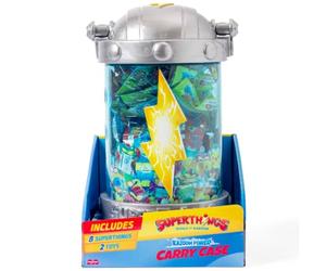 SUPERTHINGS KAZOOM Power Carry Case - Kazoom Capsule for Transporting and Storing Your Superthings - Includes 1 Carry Case, 8 Surprise Figures, 1 Hideout and 1 Megajet