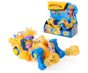 SUPERTHINGS KAZOOM POWER - Combat Vehicle Multy. Kid Multy's combat vehicle from the animated series "Kazoom Power". Contains 1 Vehicle, 1 Exclusive Kid, 1 Weapon, and 1 Accessory