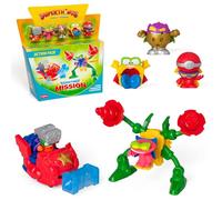 SUPERTHINGS KAZOOM Power Mission Action Pack Contains 5 SuperThings (Includes 1 Gold SuperLeader), 1 Exoskeleton, 1 Slider 4 Pack of 4