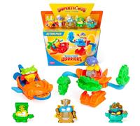 SUPERTHINGS KAZOOM Power Warriors - Action Pack. Includes 5 Superthings (1 Golden Captain included), 1 Robot, and 1 Slider. Pack 3 of 4