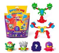 SUPERTHINGS Mutant Battle Series - Pack of 6. Includes 4 SuperThings (1 silver captain) and 2 Exoskeletons. Pack 4 of 6