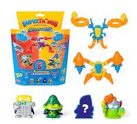 SUPERTHINGS Mutant Battle Series - Pack of 6. Includes 4 SuperThings (1 silver captain) and 2 Exoskeletons. Pack 1 of 6