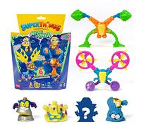 SUPERTHINGS - Neon Power Series, Pack of 6. Includes 4 SuperThings (1 Silver Captain) and 2 Exoskeletons. Pack 4 of 6