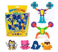 SUPERTHINGS - Neon Power Series. Pack of 6, Includes 4 SuperThings (1 silver captain) and 2 Exoskeletons. Pack 2/6