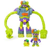 SUPERTHINGS Superbot Power Arms Trasher - Articulated villain robot with flexible arms and combat accessory. Includes 1 exclusive Kazoom Kid and 1 exclusive SuperThing