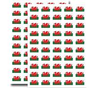 Supertogether Big Value 100-Pack Wales Welsh Flag Stickers - 31mm x 20mm Dimensions - Self Adhesive Durable English Motif Decals Labels for Car Bike Motorbike Numberplate Helmet Windows and Walls