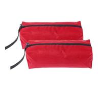 SUPERTOOL 2 Pack Tools Organizer Pocket Canvas Small Tool Bag Multi-Purpose Heavy Duty Tool Pouch Tote Bags with Hanging Loop for Wrenches, Screwdrivers, etc (S, Red)