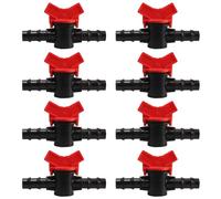 Supertool 8PCS Barbed Ball Valve, 14mm Barb Connector Ball Valve, Shut Off Ball Valve Barbed Hose, Ball Valve Barbed, Hose Pipe Joiner Faucet Connector Adapter (BK)