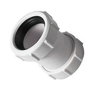 SUPERTOOL Compression Connector 1/2" 40MM Pipe Connector Straight PVC Waste Pipe Connector for Bath, Kitchen Sink, Shower Tray, Wet Room (1Pcs)