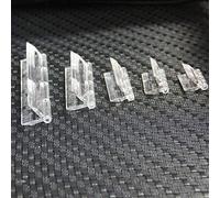 SUPERTOOL Door Hinges, Transparent, Size S, 25X35MM, Durable Acrylic Plastic Butt Hinges for Door, Piano, Cabinet, and Piano (10 Pcs)