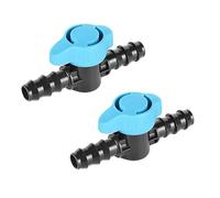 Supertool Drip Irrigation Shut Off Valve, 16mm Plastic In-line Barbed Switch Valve, Hose Stop Valves Hose Connectors for Outdoor Garden Lawn Crop Irrigation, Pack of 2