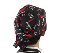 SUPERTOOL Fashion Kitchen Cook Hat - Professional Catering Chef Hat With Elastic Band, Canvas Material, Skull Cap Pirate Cap (Red Pepper)