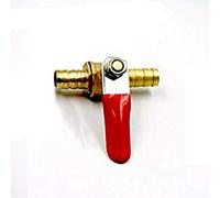 SUPERTOOL Faucet Connector 12MM Brass Ball Valve Barbed Shut Off Valve Hose Pipe Joiner for Air Gas Water Fuel (1PCS)