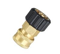 SUPERTOOL M22 Male to 1/4" Pressure Washer Adapte Pressure Quick Plug Brass Internal Thread Hose Pipe Connecting Parts -15mm Inner Dia