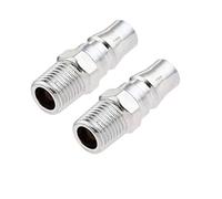 SUPERTOOL Male Pipe Connector PM30-3/8" BSP Air Hose Fitting C-Type Quick Release Airline Connectors Hose Tail (2PCS)