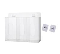 Supertool Mask Dispenser Box Holder, Clear Acrylic Disposable Face Mask and Glove Dispenser Storage Box Holder with Lid for Laboratory, Kitchen & Restaurant - L