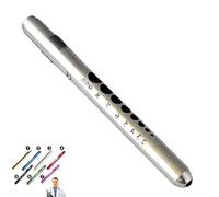Supertool Mini Pen Torch Light Diagnostic Medical Penlight, Mini Reusable LED Penlight Flashlight Pen Torch for Home Outdoor Doctor Nurse EMT Emergency (Silver, 1 Pack)