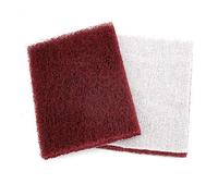 SUPERTOOL Scouring Pad, Heavy Duty Scrub Sponge Multi-Purpose Sponge Scourers for Kitchens Bathrooms and Heavy Duty Cleaning, 10PCS (Red)