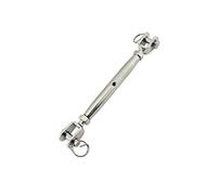 SUPERTOOL Stainless Steel Turnbuckle, M8 Stainless Steel Closed Body Jaw Turnbuckle Rigging Screw Jaw for Adjusting Tension On Ropes, Cables and Lines