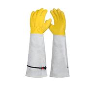 Supertool Unisex Gardening Gloves, Heavy Duty Thorn Proof Long Garden Work Gloves with Forearm Protection for Garden Yard Agriculture, Yellow/XL